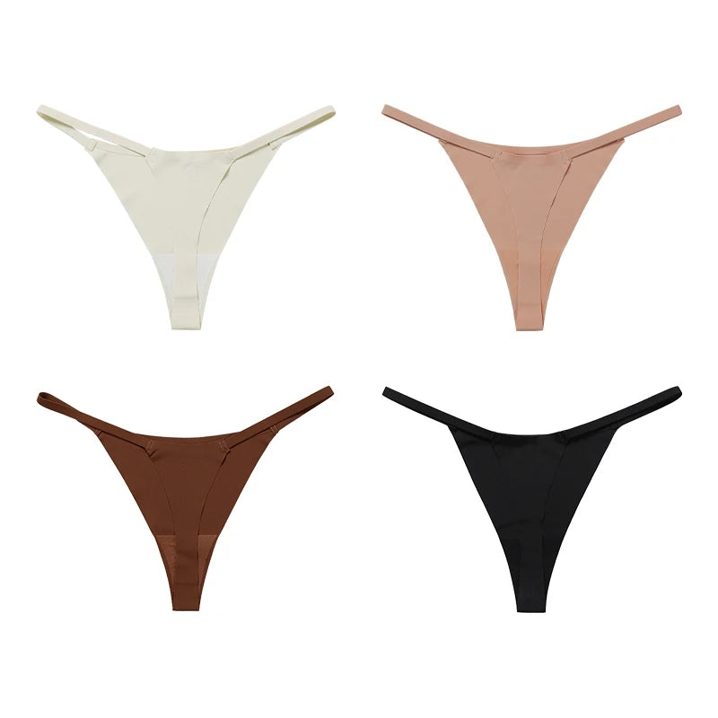 Seamless T-Back Thong Panties - Set of 4 or 7 Pieces