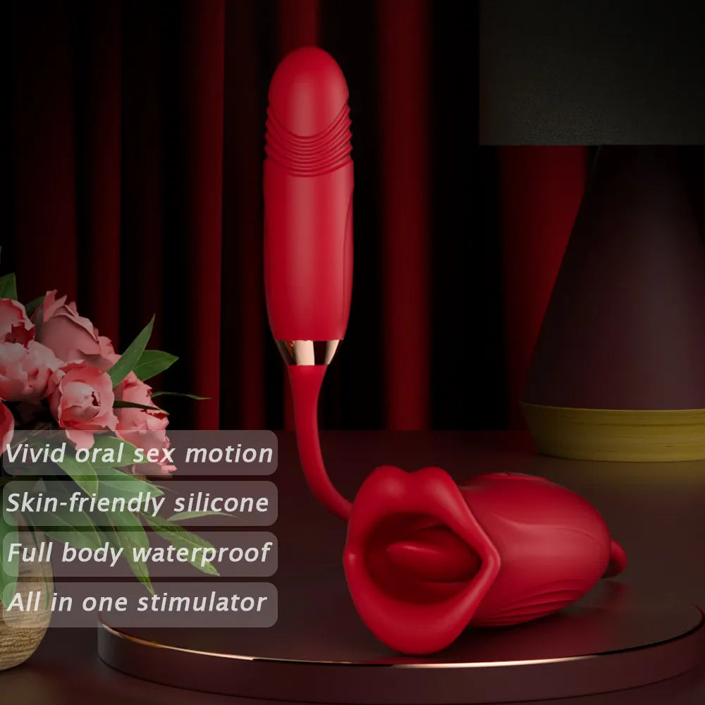 Pink Tongue Suction Vibrator