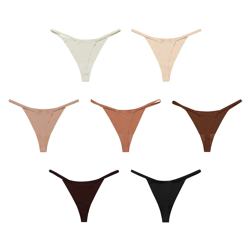 Seamless T-Back Thong Panties - Set of 4 or 7 Pieces