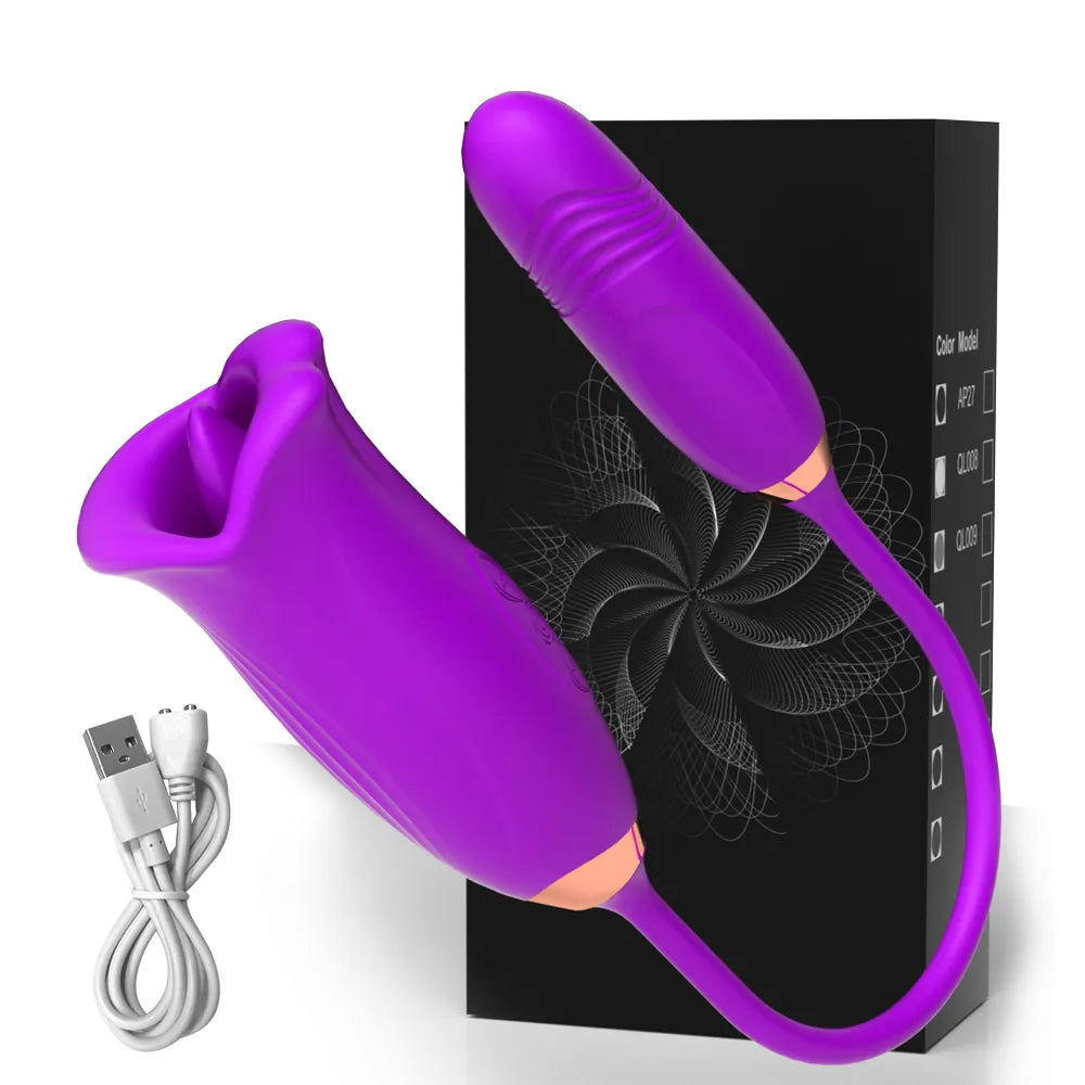 Pink Tongue Suction Vibrator