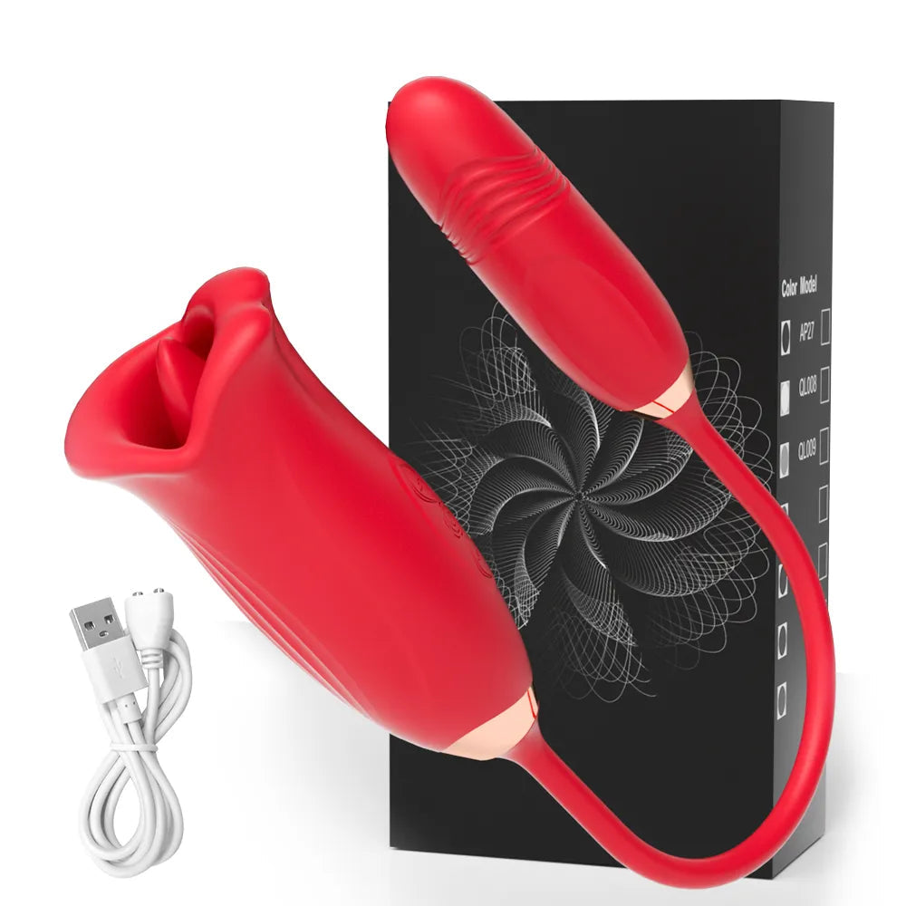 Pink Tongue Suction Vibrator